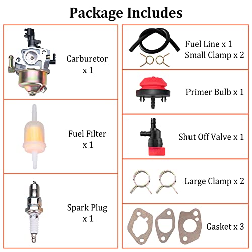 951-15236 751-15236 Carburetor for Huayi Carb - Carburetor Assembly for Troy Bilt Storm 2410 2660, Craftsman Cub Cad et MTD 670-WU 670-WUA 670-WUB 270-WU 270-WUA 208cc Engine Snowblower Carburetor - Grill Parts America