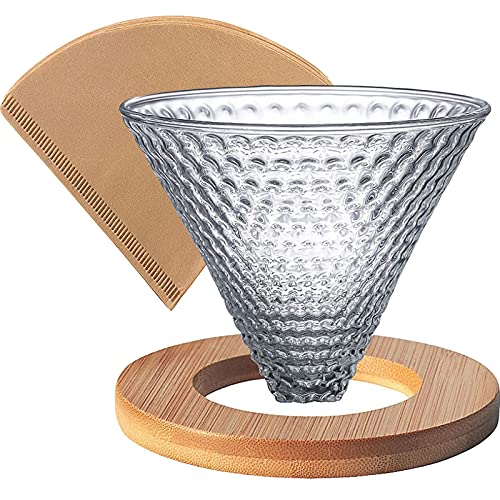 Pour Over Coffee Maker with 40 Pcs Paper Coffee Filters - Kitchen Parts America