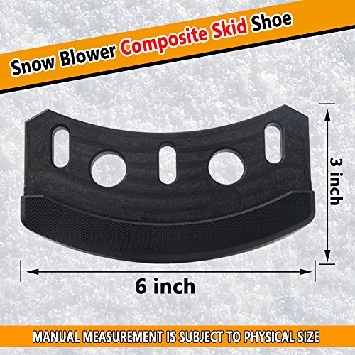 2-Pack M135188 Snow Blower Composite Skid Shoe for J-OHN Deere Tractors & 42, 44, 46, 47 inches Snowblowers, Replaces M46530, GXH3045, AM31235 Snow Blower Skid Shoe, fits L 100 110 X 350 354 465 485 - Grill Parts America