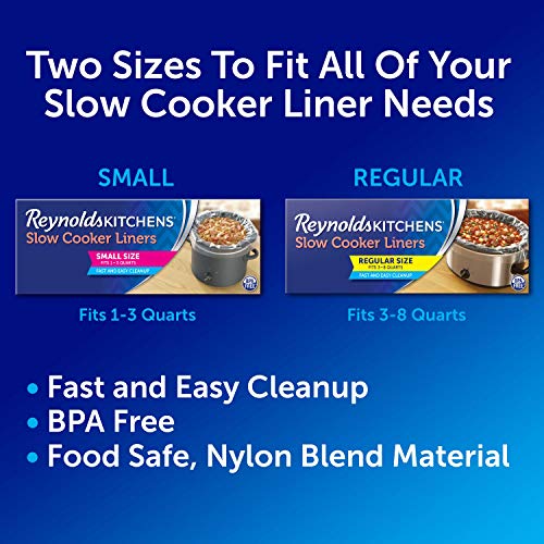 Reynolds Kitchens Slow Cooker Liners, Regular (Fits 3-8 Quarts), 6 Count - Kitchen Parts America