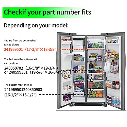 New Updated 241969501 Crisper Pan Cover For Frigidaire Refrigerator 17-3/8" x 18-3/8" （The 3rd From The Botton） - Grill Parts America