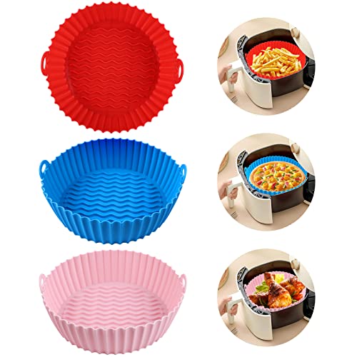 3-Pack Air Fryer Silicone Pot, 8.5 Inch Air Fryer Basket - Kitchen Parts America