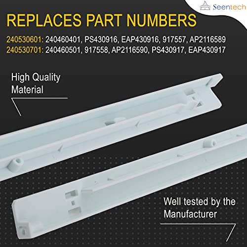 Seentech UPGRADED 240530601 & 240530701 Refrigerator Pan Hangers (Left & Right) - Compatible Frigi-daire Refrigerator - Replaces: 917558,AH430917,EA430917,PS430917,AP2116590,240460501 - Grill Parts America