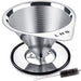 Pour Over Coffee Dripper Stainless Steel LHS Slow Drip Coffee Filter Metal Cone - Kitchen Parts America