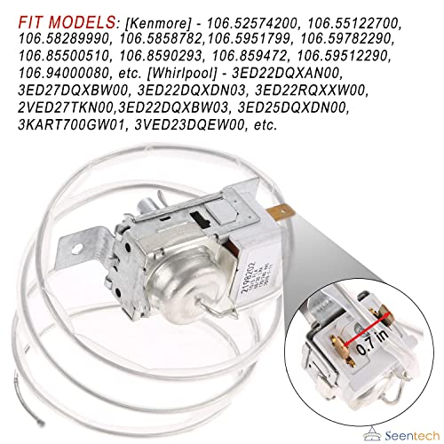 Lifetime 2198202 Refrigerator Cold Control Thermostat by Seentech Easy to Install - Exact Fit for Whirlpool,Kenmore Refrigerator - Replaces Part Numbers: WP2198202 2161284 2198201 PS11739232 AP6006166 - Grill Parts America