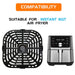 Air Fryer Grill Plate for Instants Vortex Plus 6QT Air Fryers, Upgraded Square Grill Pan Tray Replacement Parts with Rubber Feet for Instants, Non-Stick, Dishwasher Safe - Grill Parts America