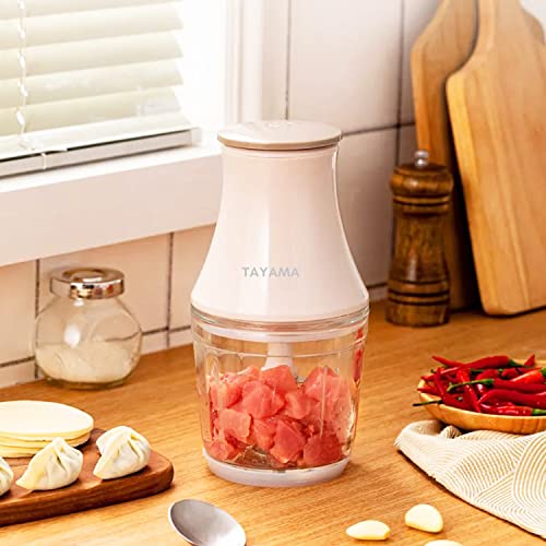 TAYAMA 2.5 Cup White 200W Mini Chopper 4-Layer Blade Food Processor, Medium - Kitchen Parts America