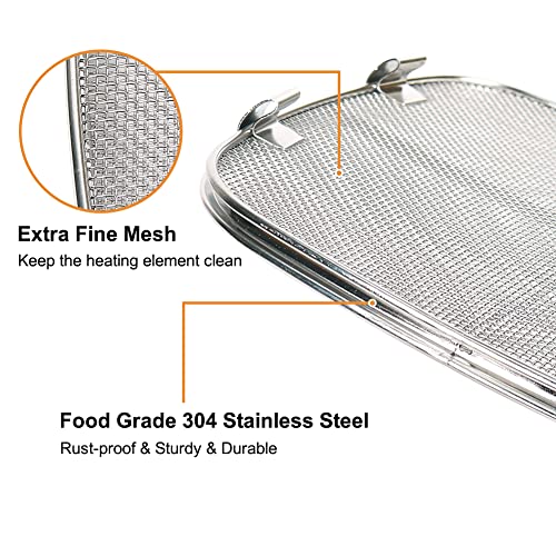 BYKITCHEN Stainless Steel Splatter Shield for Ninja Foodi AG301, Air Fryer Accessories for Ninja Foodi 5-in-1 Indoor Grill, Replacement Parts for Ninja Foodi AG300, AG300C,AG301C, AG302, AG400 - Grill Parts America