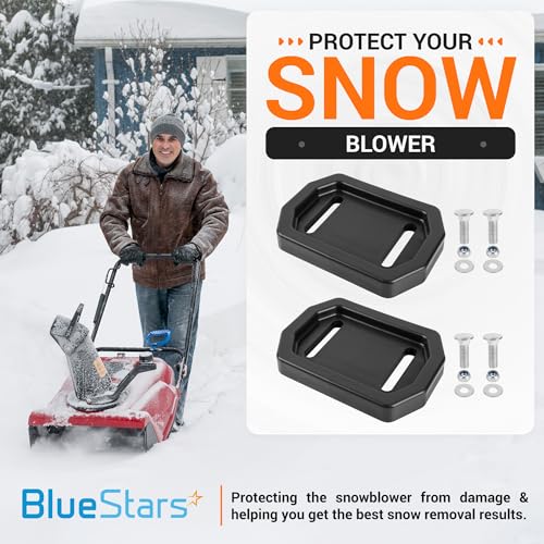 BlueStars 731-06439 Snowblower Skid Shoes Slide Shoe with Mounting Hardware - for MTD Troy-Bilt Yard Machines Craftsman Snow Blower - Replaces 780-934 73106439 Polymer Snowblower Slide Shoe - 2 Packs - Grill Parts America