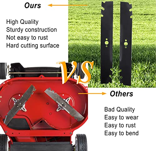 Wadoy 120-9500-03 Blades 15.4" 2 Pack Compatible with Toroo Timemasterr 30 inch Mower Parts for 116-6358-03 20199 20200 20975 20977 22207 20120P - Grill Parts America