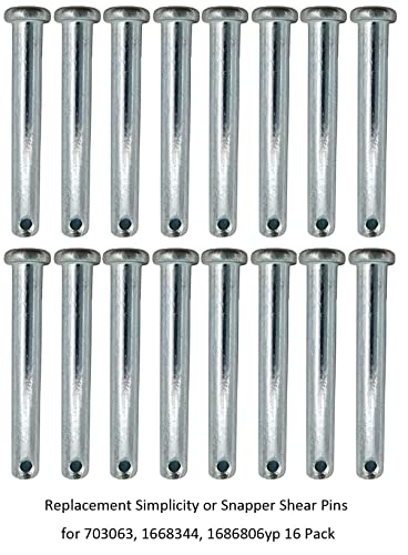 dawnow (16 Pack) Replace 703063 1668344 1686806yp Fits Most Newer Snapper & John Deere snowthrowers Shear pin Kit - Grill Parts America