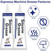 Espresso Machine Grease, 2 x 10g Silicone Grease Maintenance Kit for Care and Maintenance of All Coffee Machines, Food Grade Grease for All Expresso Machines - Grill Parts America