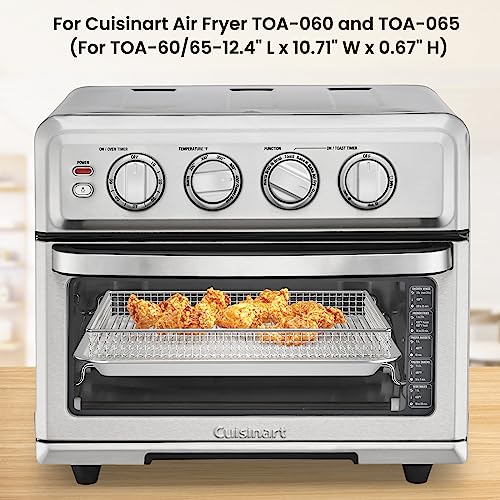 stainless Steel Baking Tray Pan and Air Fryer Basket Compatible with Cuisinart Airfryer TOA-060 and TOA-065 and TOA-070 (with Cuisinart TOA-060 and TOA-065) - Grill Parts America