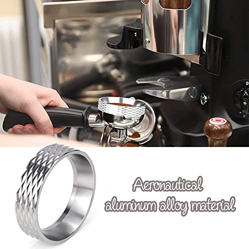 Espresso Dosing Funnel, Aluminum Alloy Coffee Dosing Ring Compatible with 58mm Portafilter Coffee Dosing Ring Compatible with All Espresso Magnetic Espresso Dosing Funnel Replacement Parts Silver - Kitchen Parts America