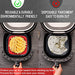 Upgrade Reusable Air Fryer Liners with Raised Silicone | Patented Product | BPA Free Non-Stick Silicone Air Fryer Mats | Air Fryer Silicone Tray Accessories | 2 Size Options – 8 Inch Square - Grill Parts America