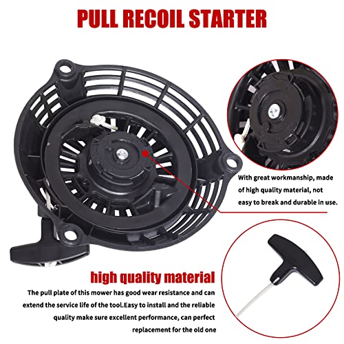 Gashwer Lawn Mower Recoil Starter Pull Start Compatible with Honda GC 130/160 GCV 130/160 4hp 5hp 6hp 6.5hp EN2000 Hru19 GC135 GC160 Parts Generator Engine Motor Replace 28400-Zl8-023ZA Black - Grill Parts America