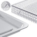 Stainless Steel Baking Tray Pan and Air Fryer Basket Compatible with Cuisinart Airfryer TOA-060 and TOA-065 (with Cuisinart Airfryer models TOA-060 and TOA-065) - Grill Parts America