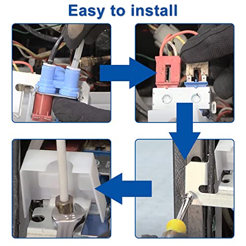 AMI PARTS WR57X33326 WR57X10032 Refrigerator Water Inlet Valve WR57X33326 Dual Solenoid Valve Fit for ge Refrigerator replace WR57X10040 ap3192626 WR57X10064 - Grill Parts America