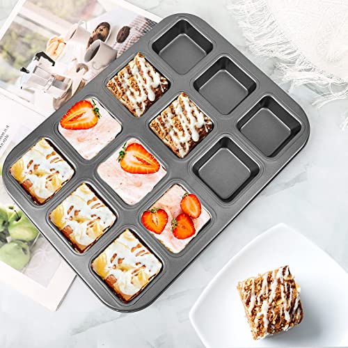 Beasea Brownie Baking Pan, 2 Set 12 Square Cavity - Kitchen Parts America