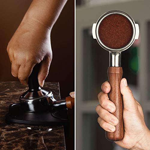 58mm Espresso Tamper, SANTOW Barista Coffee Tamper with Flat Stainless Steel Base – Professional Espresso Hand Tamper - Kitchen Parts America