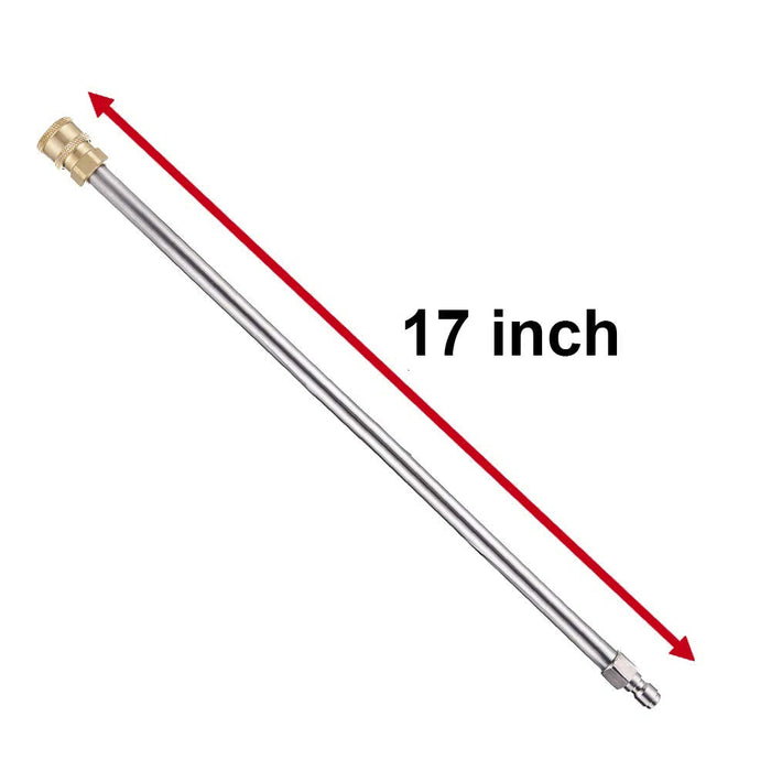 RIDGE WASHER Pressure Washer Extension Wand, 17 Inch Stainless Steel 1/4 Inch Quick Connect Power Washer Lance, 2 Pack - Grill Parts America