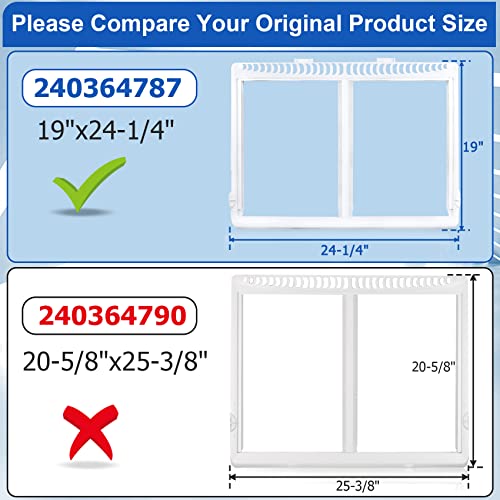 240364787 Drawer Cover Unit for Frigidaire Refrigerator Crisper Drawer Cover Frame, Refrigerator Replacement Parts - Grill Parts America