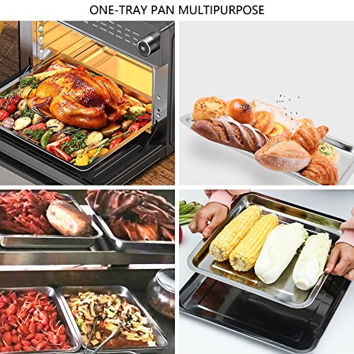 Stainless Steel Cuisinart Toaster Oven Tray Replacement, Dishwasher Safe Cuisinart Air Fryer Toaster Oven Replacement Tray, Fit for Cuisinart Air Fryer Toaster Oven TOA-060 & TOA-065 - Grill Parts America