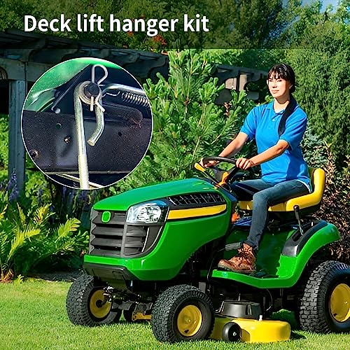 Bularie Deck Lift Hanger Rod Kit GX24864 GX21718 for John Dee re Lawn Mower - Deck Lift Link Kit Compatible with JD E130 L100 LA120 L120 Lawn Mower Tractor with Bolt Trunnion Washer Nut - 2 Set - Grill Parts America