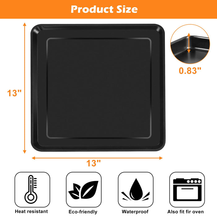 Air Fryer Grill Pan for Ninja Foodi SP101 Digital Air Fryer Countertop Oven, 13 * 13'' Air Fryer Grill Plate Crisper Plate Rack Accessories Replacement Parts Tray for Ninja Foodi SP100 SP1001C SP201 - Grill Parts America