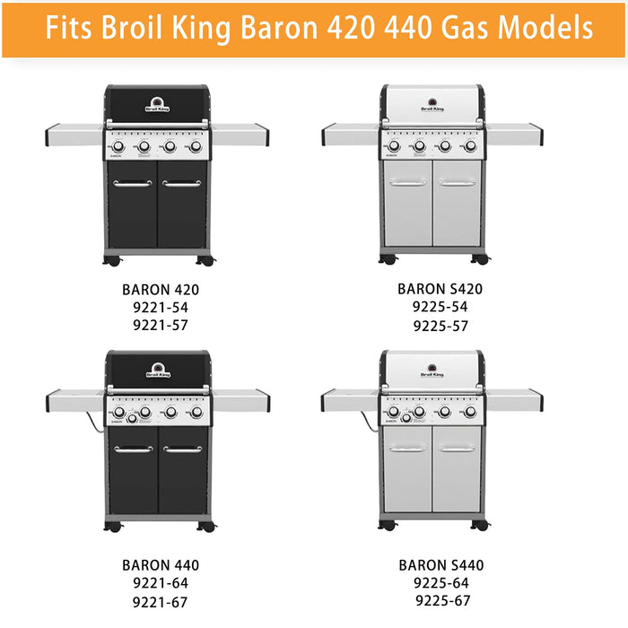 Zemibi Grill Parts Replacement for Broil King 9221-54 9221-64 9235-27 9635-87 Baron 320 Baron 340 Baron 420 Baron 440 Baron 490 Baron 540 Baron 590 Baron 590-S, Grill Heat Plates and Burner Tubes - Grill Parts America