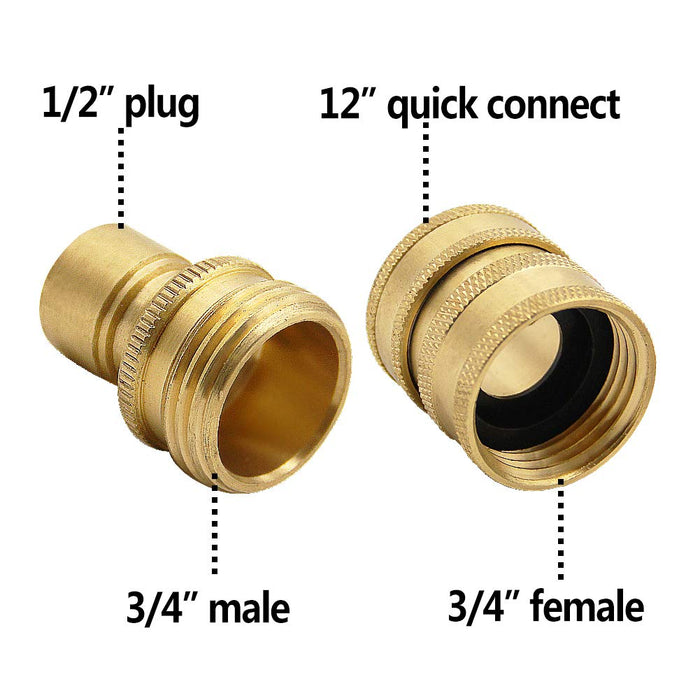 Twinkle Star Pressure Washer Adapter Set, Quick Disconnect Kit, M22 Swivel to 3/8'' Quick Connect, 3/4" to Quick Release - Grill Parts America