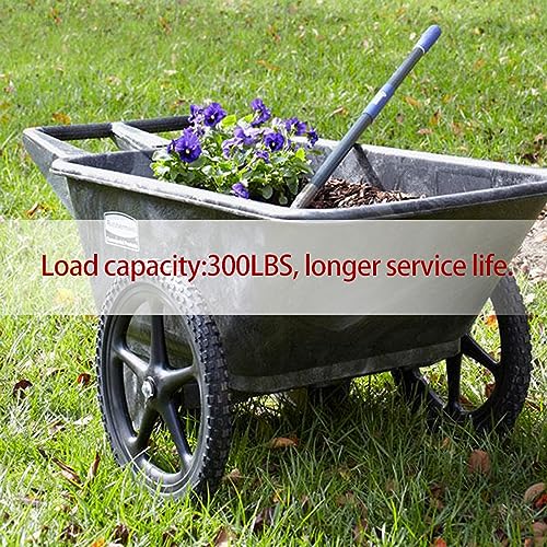 LTNICER 92010-20" Flat Free Cart Wheels Compatible with rubbermaid Wheelbarrow Wheels,20x2" Flat Free Tires for Lawn Mower, Garden Cart- 3/4" Bearing,Hub Length 2.5", Black (2 PACK) - Grill Parts America