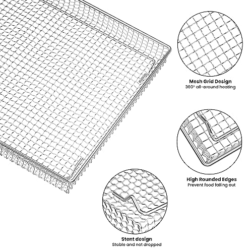 stainless Steel Baking Tray Pan and Air Fryer Basket Compatible with Cuisinart Airfryer TOA-060 and TOA-065 and TOA-070 (with Cuisinart TOA-060 and TOA-065) - Grill Parts America