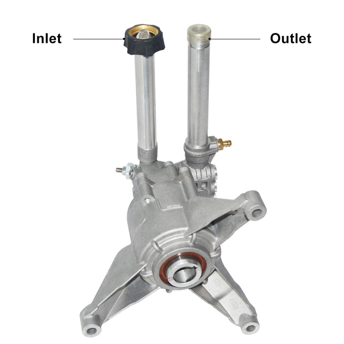 AgiiMan High Pressure Washer Pump Head - Replacement Water Gasoline Pump, 2800 Psi Troy Bilt SRMW22G26-EZ Oil Pump Accssories Fits KARCHER Craftsman, Front Facing Inlet Outlet - Grill Parts America