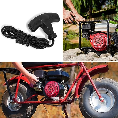 JIAYAN 2 Pieces Starter Handle with Recoil Starter Rope,Lawn Mower Pull Cords 1.5-Meter for Pull Recoil Starter,Lawn mowers,Rope Trimmers,Trimmers Etc - Grill Parts America