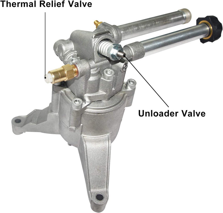 AgiiMan High Pressure Washer Pump Head - Replacement Water Gasoline Pump, 2800 Psi Troy Bilt SRMW22G26-EZ Oil Pump Accssories Fits KARCHER Craftsman, Front Facing Inlet Outlet - Grill Parts America