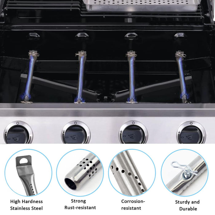 Grill Rplacement Parts for Charbroil Performance 2 Burner 463655421 463655621, 463655021, 5 Burner 463448021, 4 Burner 463354021, G325-0002-W1 Heat Plate, G327-2100-W1 Burner, Igniter, Crossover Tube - Grill Parts America