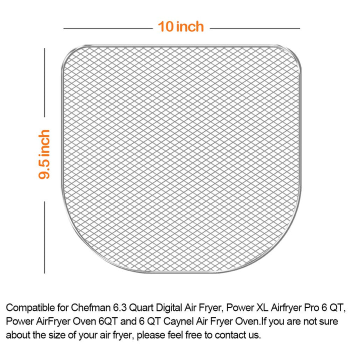 Replacement Dehydrator Racks for 6qt Chefman, Caynel and Power Air Fryer Oven, Dehydrate Fruits and Meats, Air Flow Racks, Removable trays, Air Fryer Oven Accessories (3 Pieces) - Grill Parts America