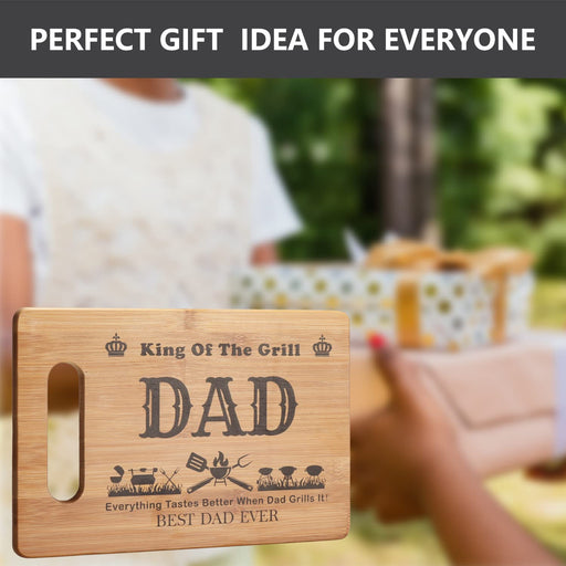 Grill Grilling Gifts for Dad, BBQ Cutting Board, King Of The Grill, Father's Day Gifts For Dad, Best Dad Ever Gift For Father - Grill Parts America