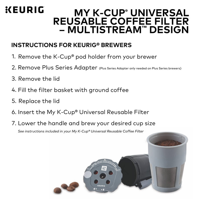 Keurig My K-Cup Universal Reusable Filter MultiStream Technology - Gray - Grill Parts America