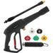 PWACCS Pressure Washer Gun Replacement with Extension Wand Kit — Power Washing Trigger Handle with 5 Spray Nozzles — Pressure Washer Parts Compatible with Ryobi, Green Works & Karcher — 2000 PSI MAX - Grill Parts America