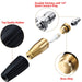 4000 PSI Pressure Washer Rotating Turbo Nozzle 4.0 GPM Quick Connector Turbo Nozzle with 7 Pieces Spray Nozzle Tips Kit Multiple Degrees (0, 15, 25, 40, 65 Degrees, Rinse1, Soap2) - Grill Parts America