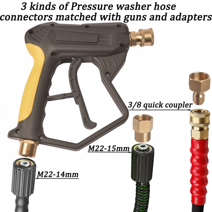 GDHXW X-887 High Pressure Washer Gun with Foam Cannon 2 Adapter 7 Pressure Washer Nozzles,for Car Washing - Grill Parts America