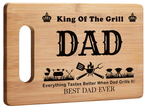 Grill Grilling Gifts for Dad, BBQ Cutting Board, King Of The Grill, Father's Day Gifts For Dad, Best Dad Ever Gift For Father - Grill Parts America