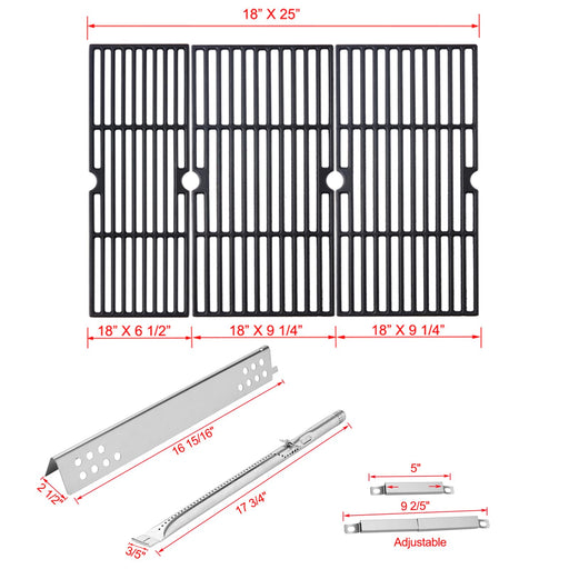 463347518 Heat Tents Burners Grates Replacement Parts for Charbroil Performance 5 Burner Grill Replacement Parts 463347519 463373019 G470-0004-W1A Grill Parts G470-5200-W1 G470-0002-W1 Grill Grates - Grill Parts America