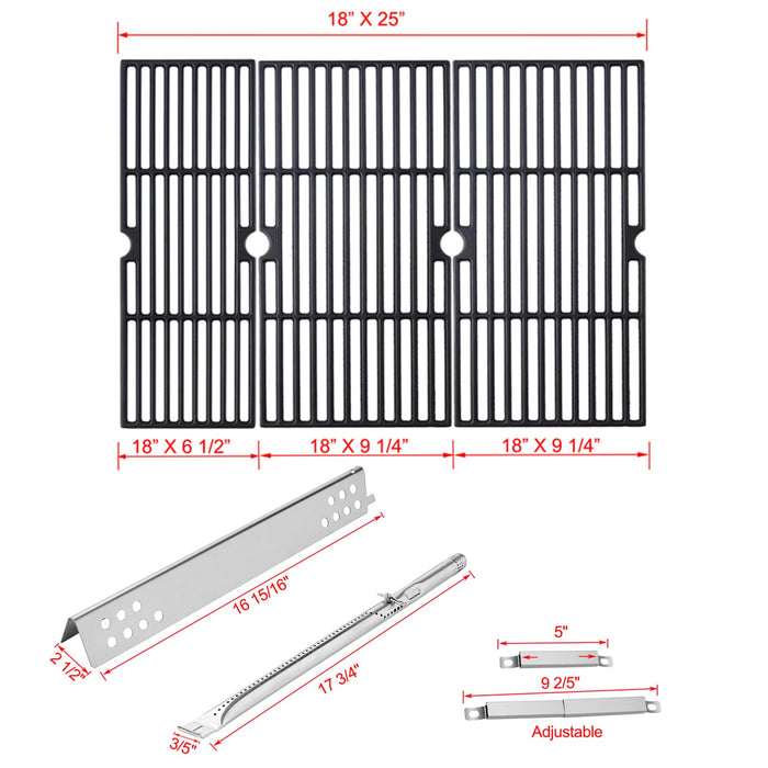 463347518 Heat Tents Burners Grates Replacement Parts for Charbroil Performance 5 Burner Grill Replacement Parts 463347519 463373019 G470-0004-W1A Grill Parts G470-5200-W1 G470-0002-W1 Grill Grates - Grill Parts America