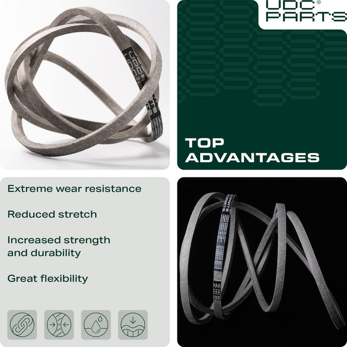 UDC Parts Mower Deck Belt GX20072 / Kevlar Cord / 103.875 inches/for John Deere GY20570 L 100 130 1742 D 100 110 120 130 X 110 125 145 LA 105 L107 L108 L110 - Grill Parts America