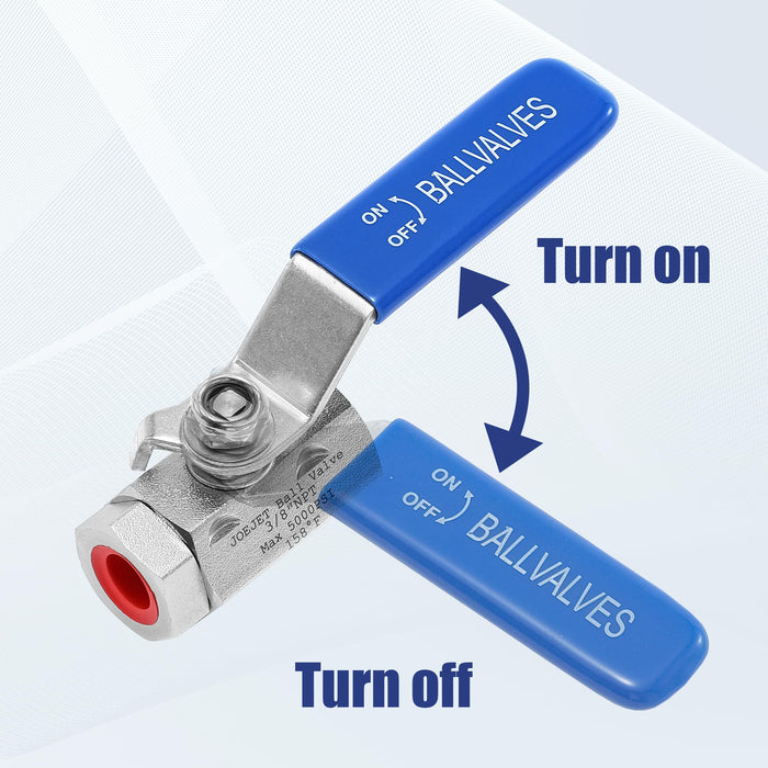 JOEJET High Pressure Washer Ball Valve Kit, 3/8" Quick Connect Ball Valve for Power Washer Hose, 5000 PSI - Grill Parts America