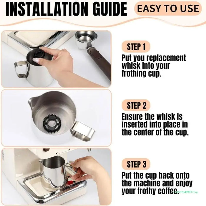 Plastic Foam Maker Milk Frother Whisk Durable Milk Accessories Coffee Maker Attachments for Single Serve Coffee Makers