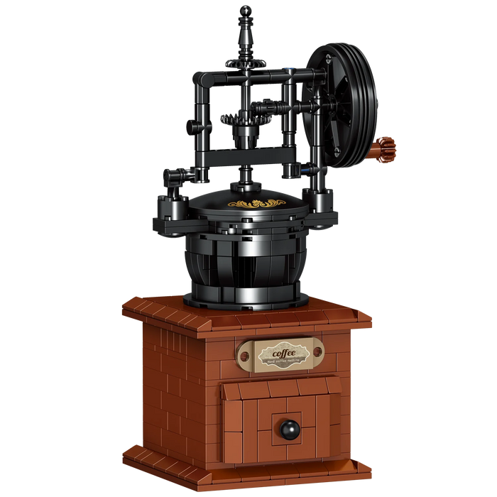 Coffee Machine Building Block Retro Style Cafe Maker Mini Diy Assembly Set Toys Home Decor for Children Gift Birthday Juguetes